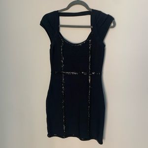 Guess black bodycon bandage mini dress size medium